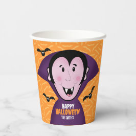 Vampire Dracula Bats Kinder Niedlich glückliches H Pappbecher