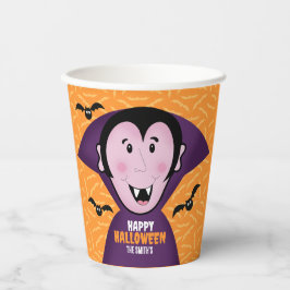 Vampire Dracula Bats Kinder Niedlich glückliches H Pappbecher