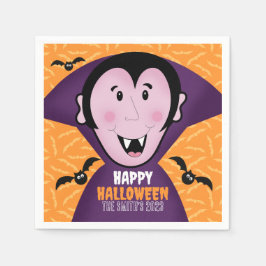 Vampire Dracula Bats Kinder Niedlich glückliches H Serviette