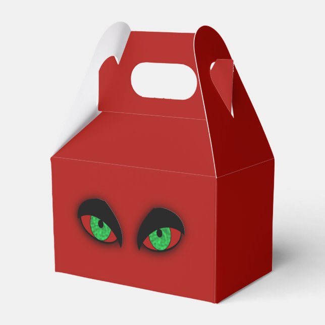 Vampire Eyes Red Halloween Favor Box Geschenkschachtel (Rückseite)