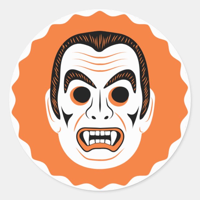Vampire Face Runder Aufkleber (Vorderseite)