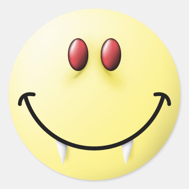 Vampire Face Runder Aufkleber (Vorderseite)