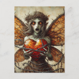 Vampire Fairy Orange Heart Brambles Postkarte