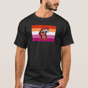 Vampire Fangs Teeth Lesbian Prilag Halloween P T-Shirt