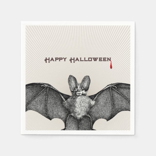 Vampire-Fledermaus-Halloween Serviette (Vorderseite)