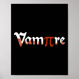 Vampire Funny Halloween Pi Day Joke Kostüm Math G Poster
