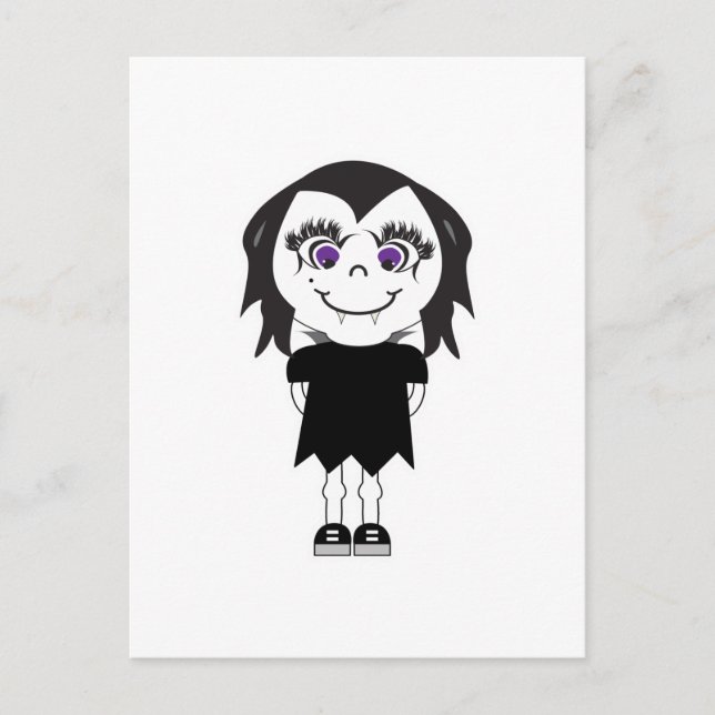 Vampire Girl Full Body Postkarte (Vorderseite)
