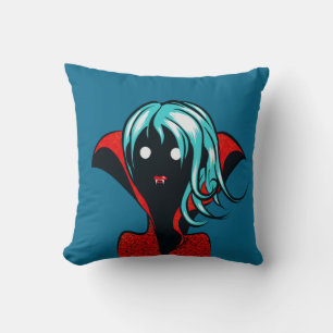 Vampire Girl Goth Character Halloween Kissen