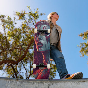 Vampire Girl Skateboard - Fantastische Kunst im Re