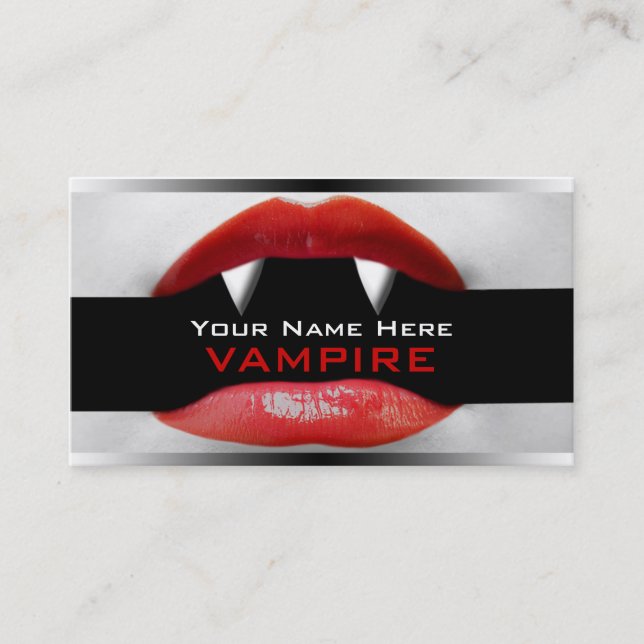 Vampire Halloween Funny Business Card Visitenkarte (Vorderseite)