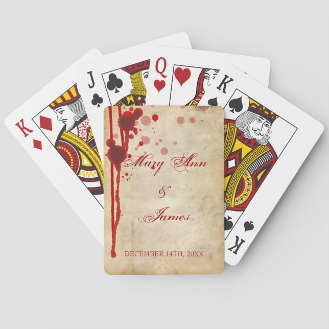 Vampire Halloween Gastgeschenk Hochzeit Fake Blore Spielkarten (Rückseite)