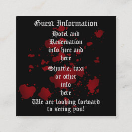 Vampire Halloween Hochzeitsgast-Informationen Begleitkarte