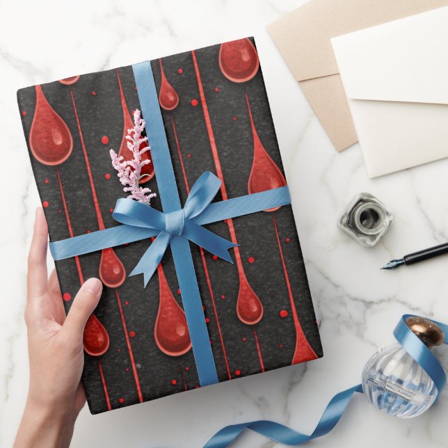 Vampire Halloween Muster Geschenkpapier (Schenken)