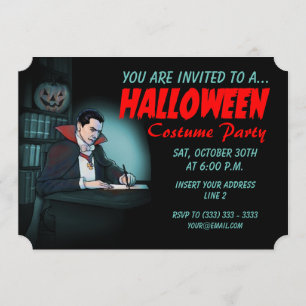 Vampire-Halloween-Party Einladung