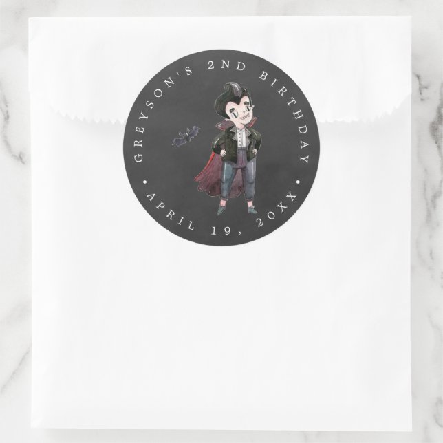 Vampire | Halloween Party Fevor Runder Aufkleber (Tasche)