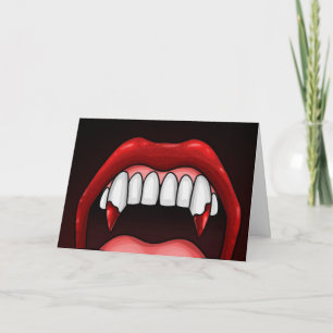 Vampire Halloween Teeth Karte