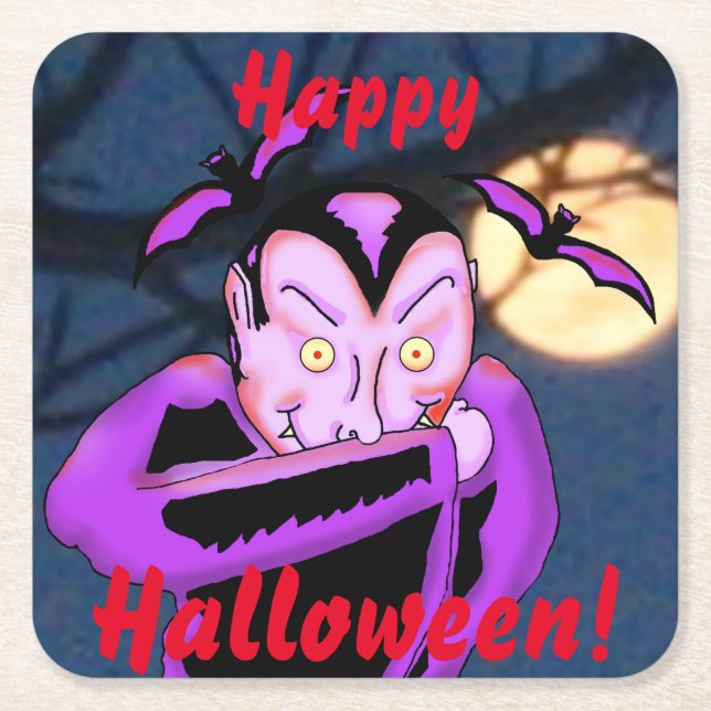 Vampire Halloween Untersetzer (Vorderseite)