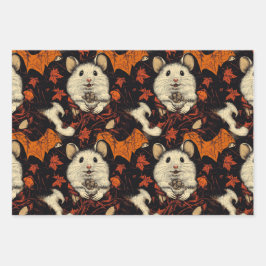 Vampire Hamster Halloween Wrapping Paper Geschenkpapier Set
