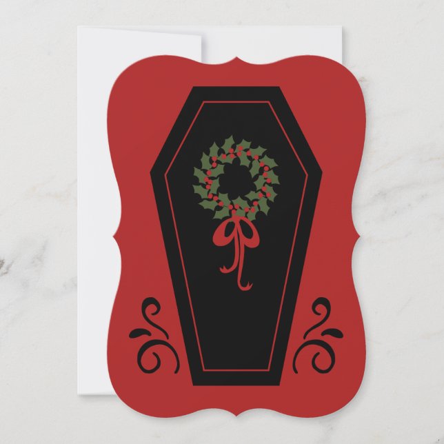 Vampire Holiday Coffin Feiertagskarte (Vorderseite)