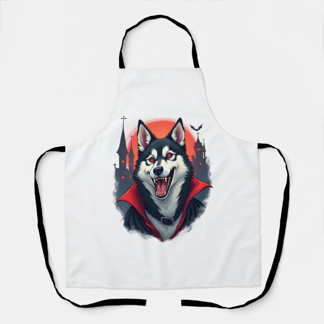Vampire Husky Bite Schürze (Vorderseite)