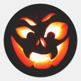 Vampire Jack-O-Lantern Runder Aufkleber