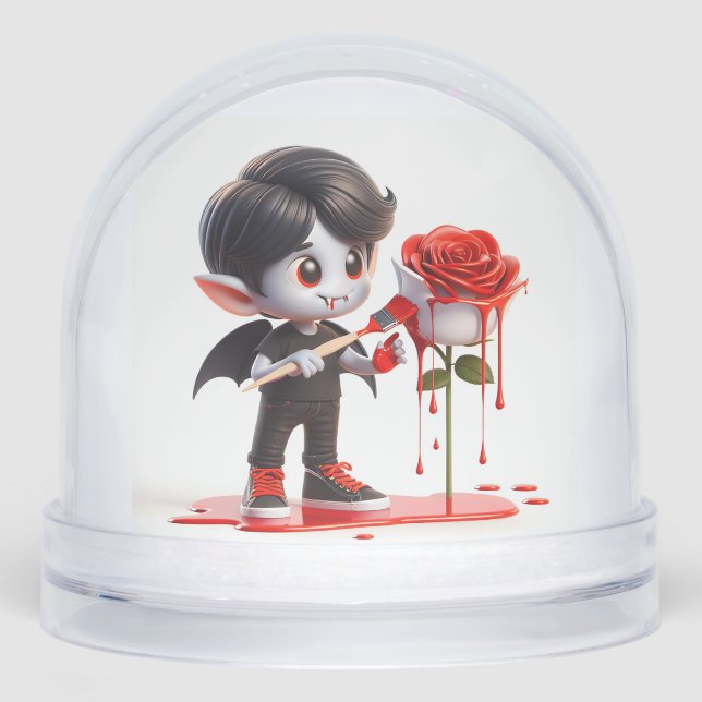 Vampire Kid Artist von Natasha Us Schneekugeln (Vorderseite)