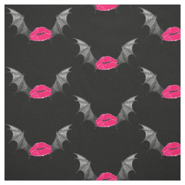 Vampire Kiss Demon Wing Goth Art Stoff (Muster)