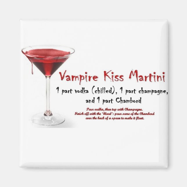 Vampire Kiss Martini Drink Rezept Magnet (Vorne)