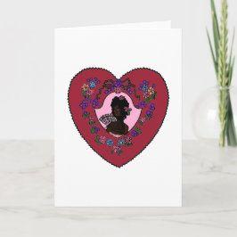 Vampire Lady Valentine Dark Skin Feiertagskarte