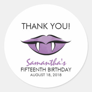 Vampire Lèvres Goth Merci Stickers Anniversaire