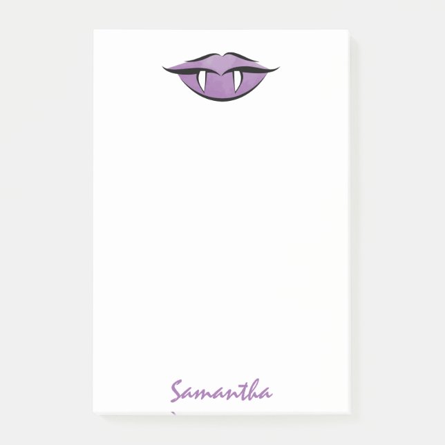 Vampire Lèvres Goth Purple Post-it® Notes (Devant)