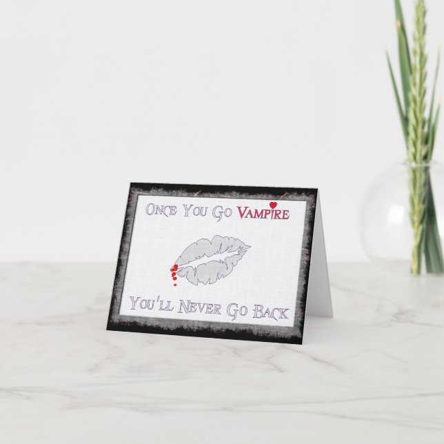 Vampire-Liebe Feiertagskarte (Vorderseite)