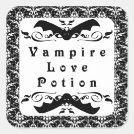 Vampire-Liebe-Trank-Halloween-Aufkleber Quadratischer Aufkleber