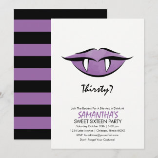 Vampire Lips Goth 16 . Geburtstag Einladungskarte