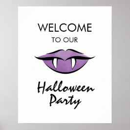 Vampire Lips Goth Halloween Affiche de bienvenue d
