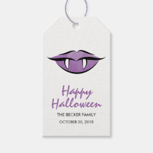 Vampire Lips Goth Happy Halloween-Geschenkmarke Geschenkanhänger