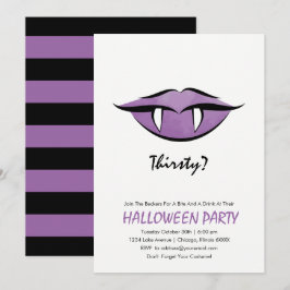 Vampire Lips Halloween-Party Einladungskarte