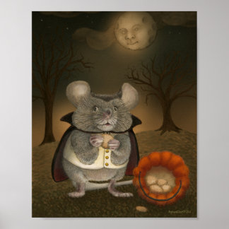 Vampire Mouse Halloween Poster