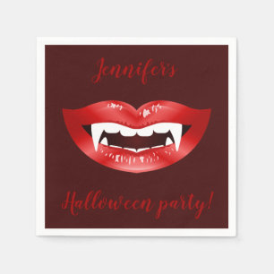 Vampire Mouth Personalisierter Halloween-Party Tex Serviette