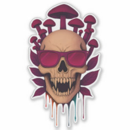 Vampire Mushroom Skull Aufkleber