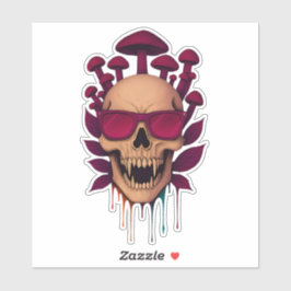 Vampire Mushroom Skull Aufkleber