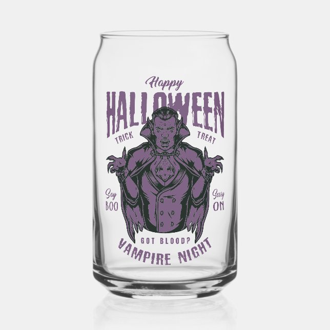 Vampire Night Halloween Glass - Lila gotisch Dosenglas (Vorderseite)
