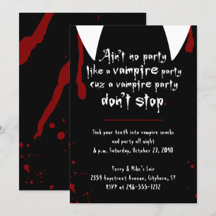 Vampire Party Halte Halloween nicht auf Einladung