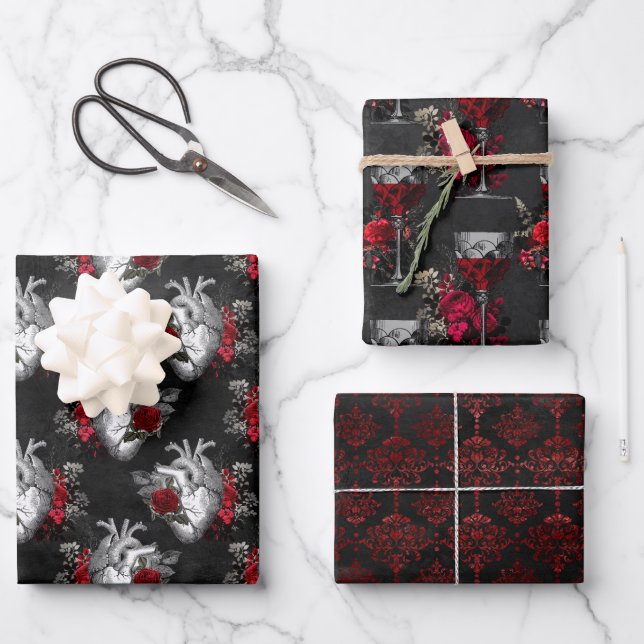 Vampire Pattern Geschenkpapier Set (Vorderseite)