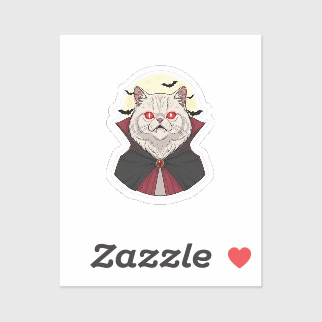 Vampire Persian - Persian Cat Halloween Aufkleber (Blatt)