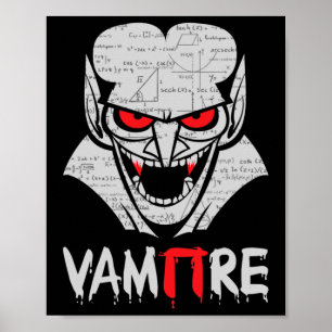 Vampire Pi Halloween Kostüm Funny Mathe Science Th Poster