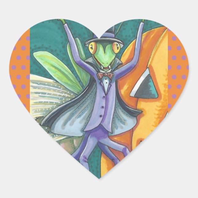 VAMPIRE PRAYING MANTIS BUG STICKERS SHEED Herz (Vorderseite)