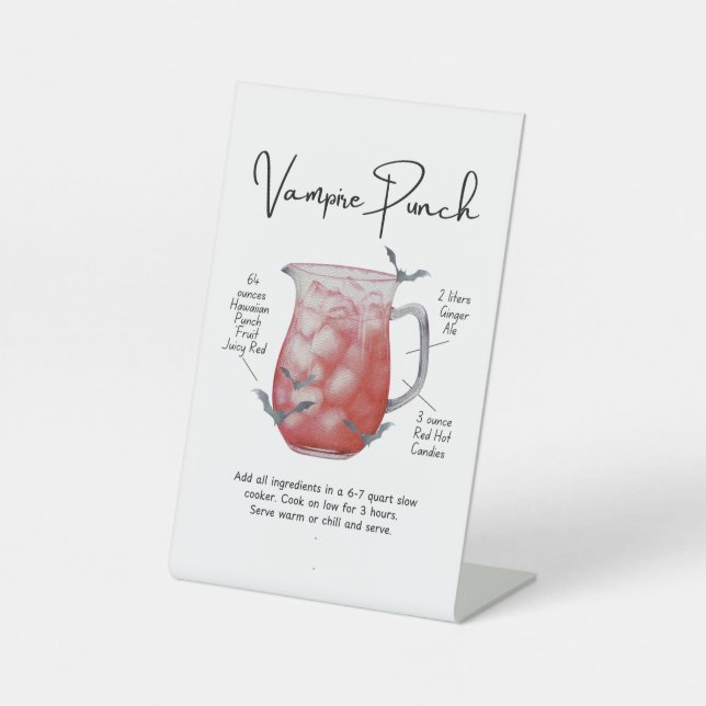 Vampire Punch Halloween Sockelschild (Vorderseite)