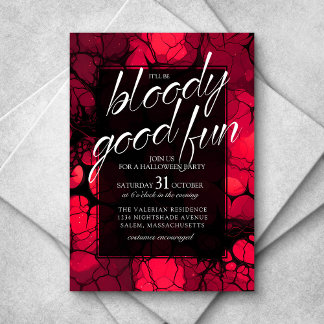 Vampire Red Halloween-Party Einladung