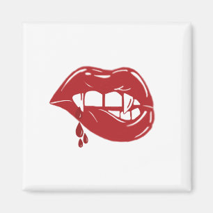 Vampire Red Lips Tropfblut Magnet